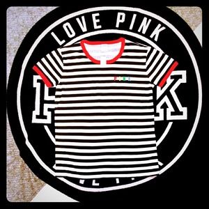 PINK Perfect Ringer Crew Tee